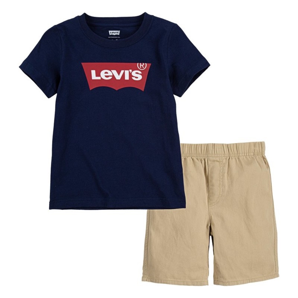Levis Infant Boys Batwing Logo Tee And Short Set - 3m